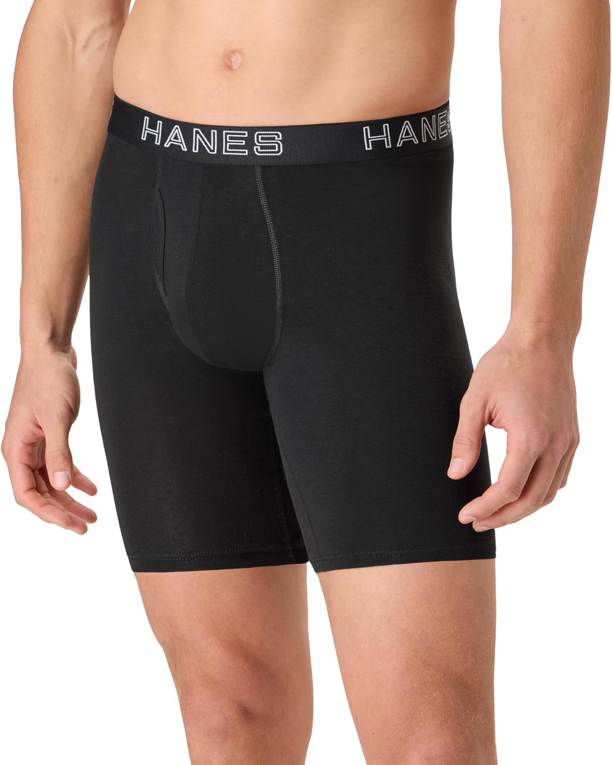 image:imageHanes Mens Boxer Brief Underwear Pack Stretch Cotton Boxer Briefs for Men Moisturewicking 6packBlack 6 Pack