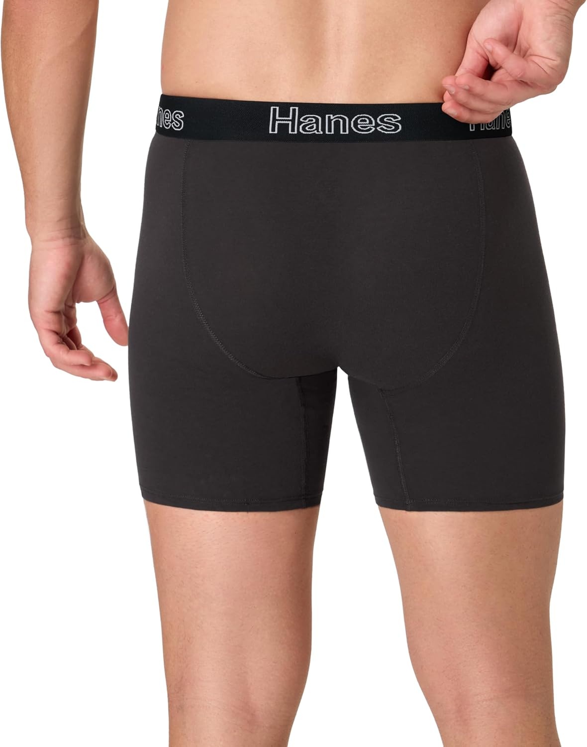 image:imageHanes Mens Boxer Brief Underwear Pack Stretch Cotton Boxer Briefs for Men Moisturewicking 6packBlack 6 Pack