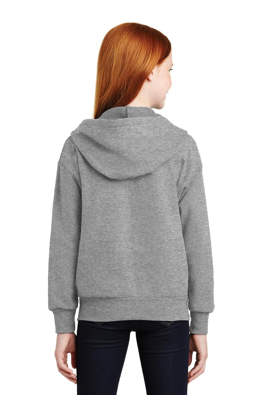 image:imageHanes Big Boys Eco Smart Fleece Zip Hood Black LargeLight Steel