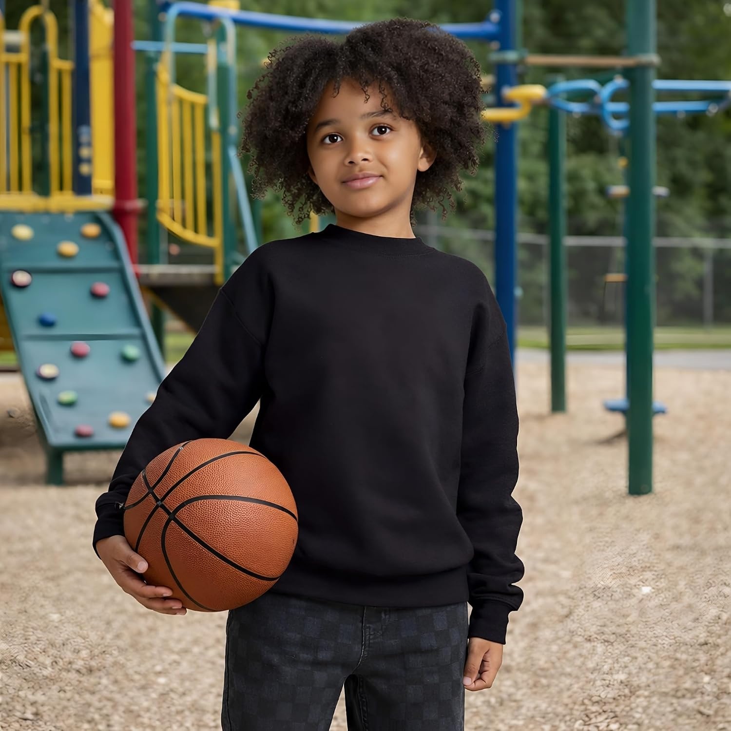 image:imageHanes Boys EcoSmart Sweatshirt Cotton Crewneck Pullover Kids Fleece SweatshirtBlack