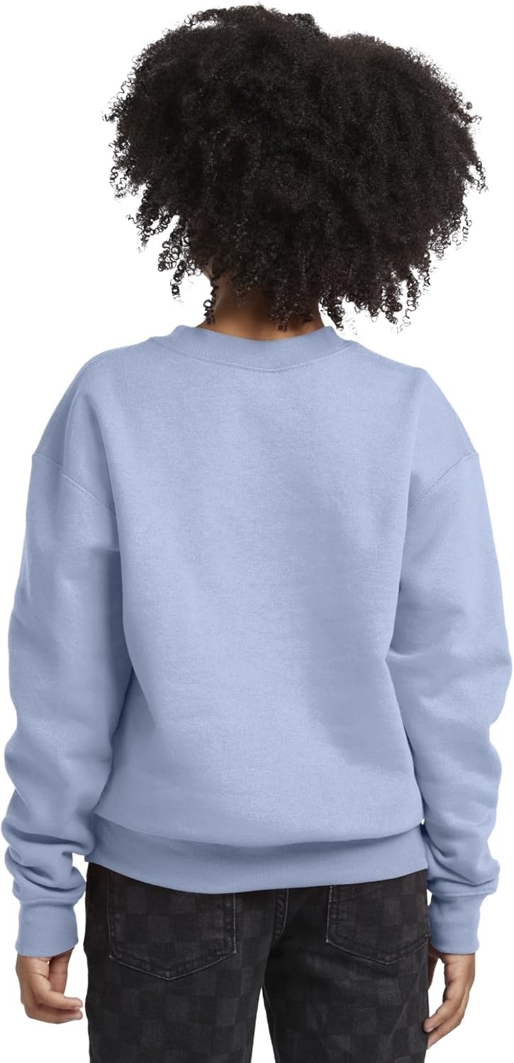 image:imageHanes Boys EcoSmart Sweatshirt Cotton Crewneck Pullover Kids Fleece SweatshirtLight Blue