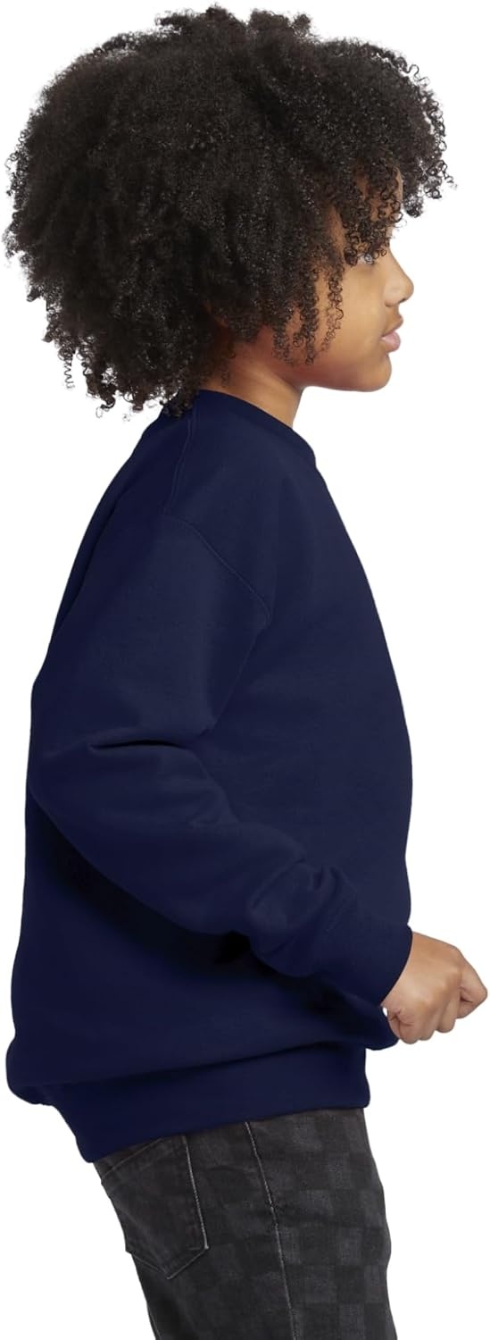 image:imageHanes Boys EcoSmart Sweatshirt Cotton Crewneck Pullover Kids Fleece SweatshirtNavy