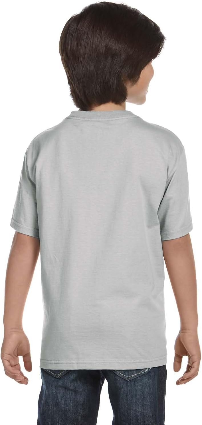 image:imageHanes Boys Essentials Short Sleeve Tshirt Value Pack 3 or 6PackLight Steel 6 Pack