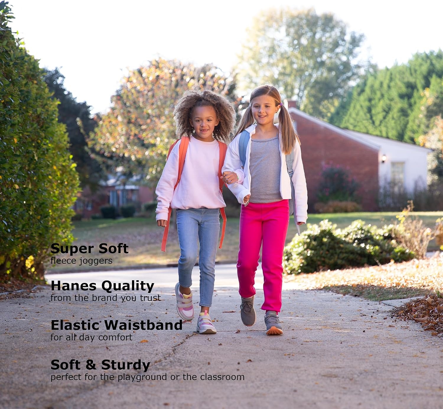 image:imageHanes Girls ComfortSoft EcoSmart Jogger PantsPurple Thora