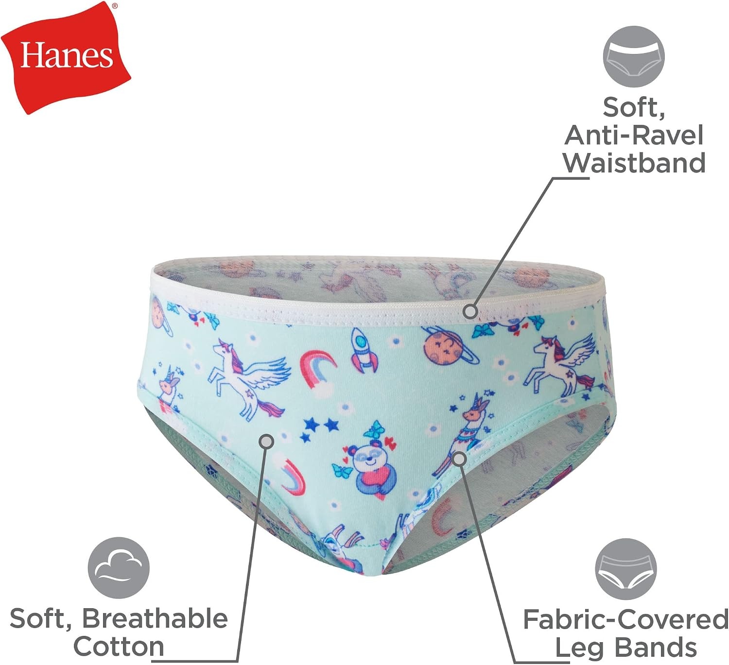 image:imageHanes Girls Hanes Girls 20pack Tagless Cotton Brief PantiesHipster Assorted 3 10 Pack