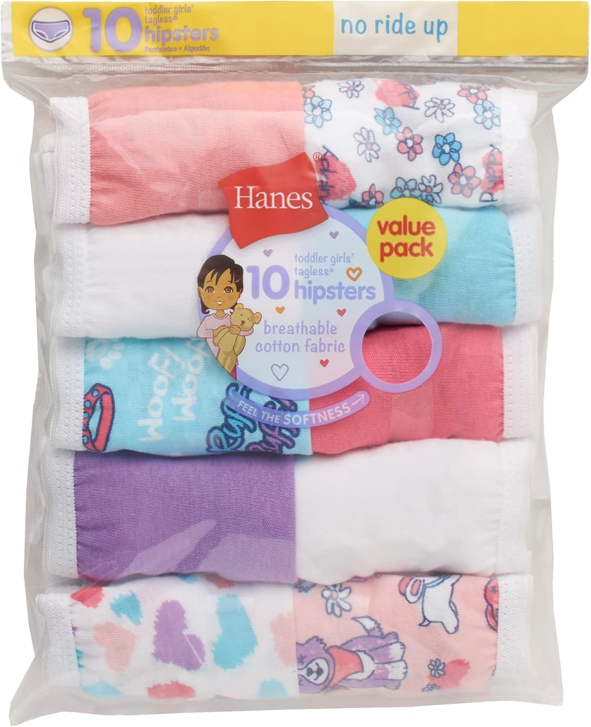 image:imageHanes Girls Hanes Girls 20pack Tagless Cotton Brief PantiesHipster Assorted 3 10 Pack