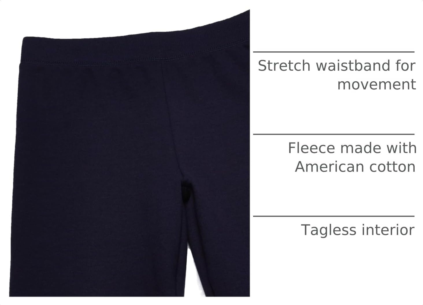 image:imageHanes Girls Sweatpants EcoSmart OpenBottom Fleece PantsNavy