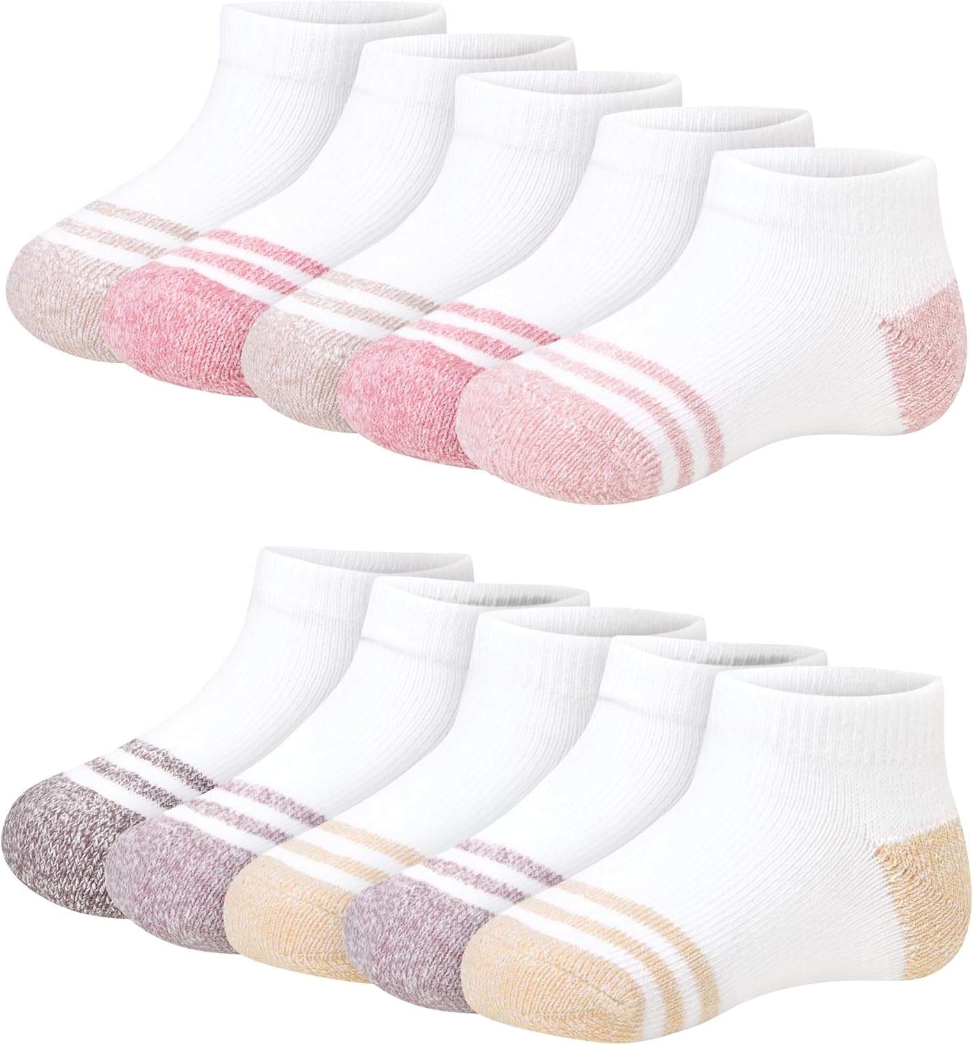 image:imageHanes Toddler Ankle and Low Cut Socks 12Pack Pure Comfort Socks for Infant amp Toddler Girls and Boys Organic Cotton BlendAssorted 20 Pack