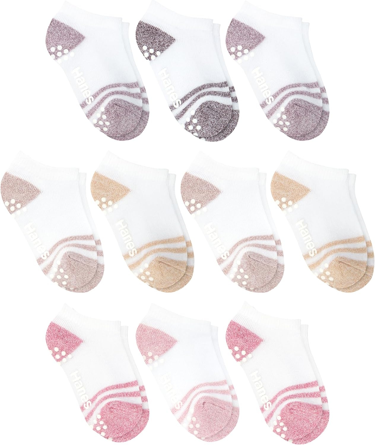 image:imageHanes Toddler Ankle and Low Cut Socks 12Pack Pure Comfort Socks for Infant amp Toddler Girls and Boys Organic Cotton BlendAssorted 20 Pack