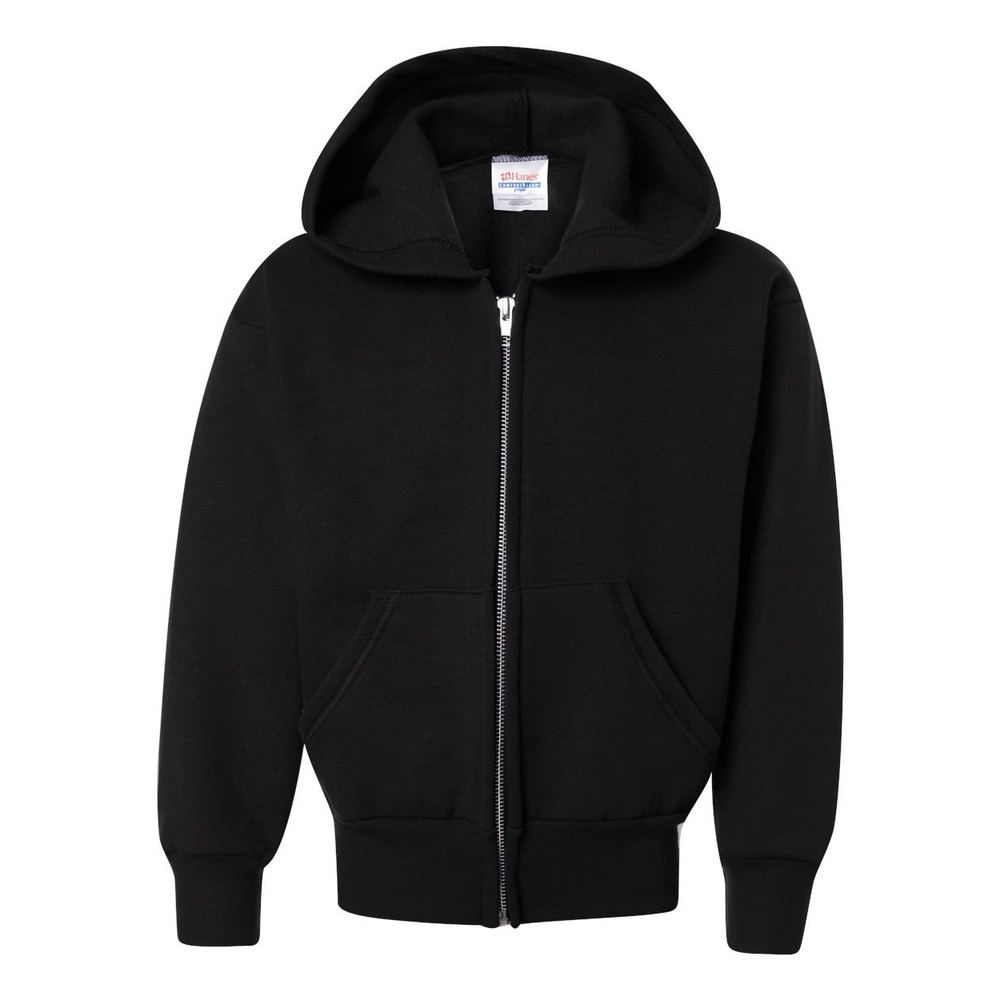 image:imageHanes Big Boys Eco Smart Fleece Zip Hood Black LargeBlack