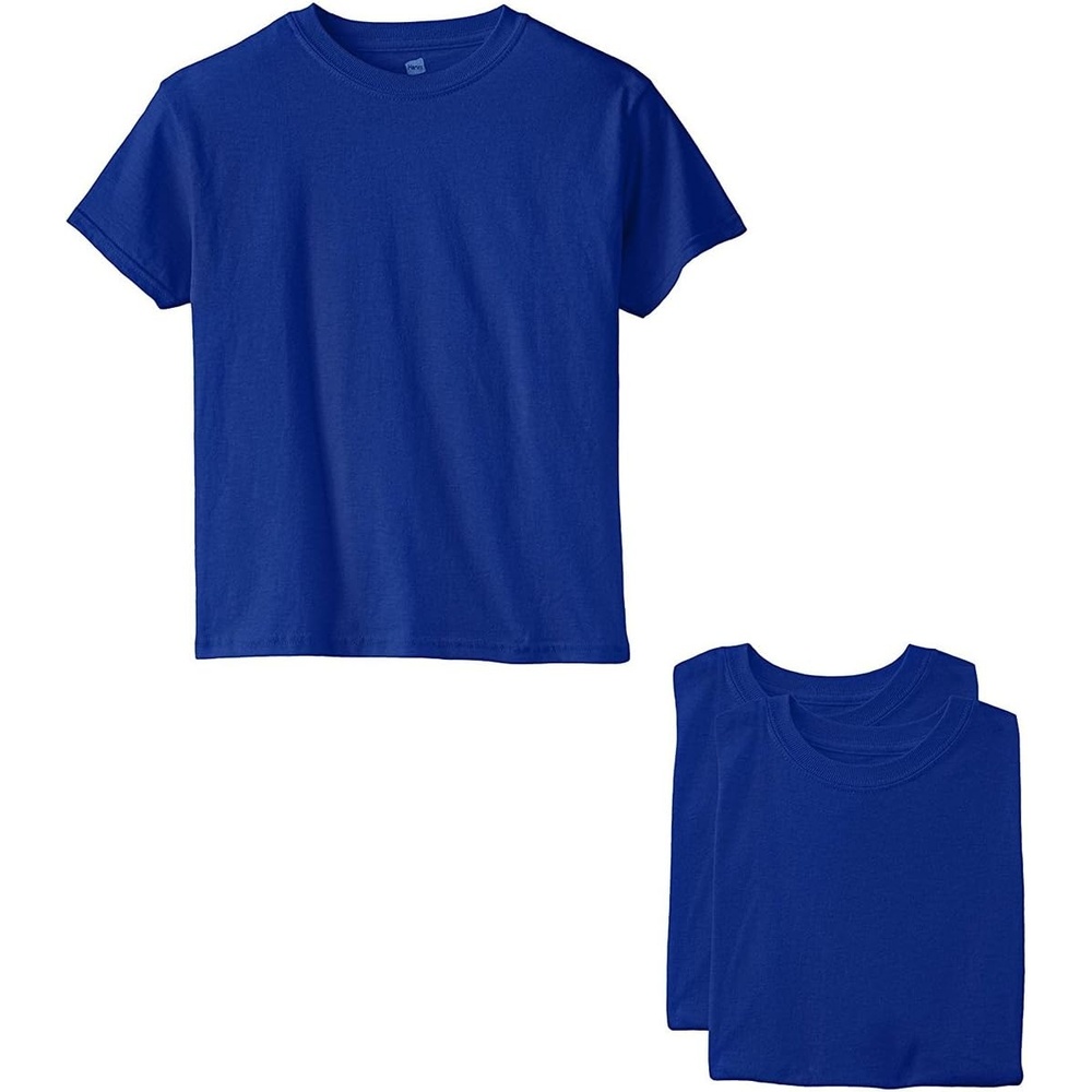 image:imageHanes Boys Essentials Short Sleeve Tshirt Value Pack 3 or 6PackDeep Royal 3 Pack
