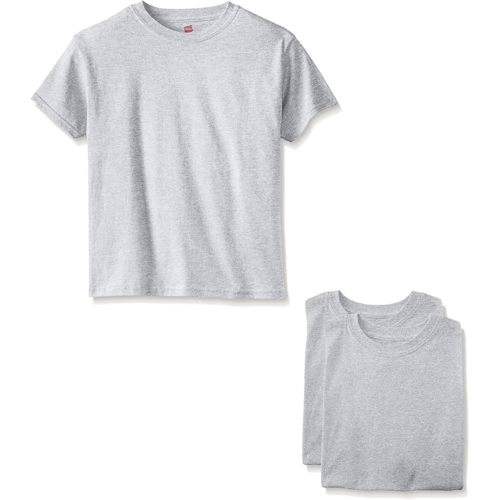 image:imageHanes Boys Essentials Short Sleeve Tshirt Value Pack 3 or 6PackLight Steel 3 Pack