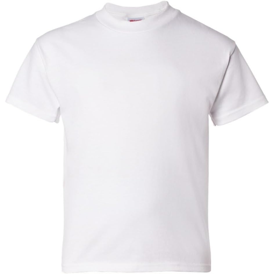 image:imageHanes Boys Essentials Short Sleeve Tshirt Value Pack 3 or 6PackWhite 6 Pack