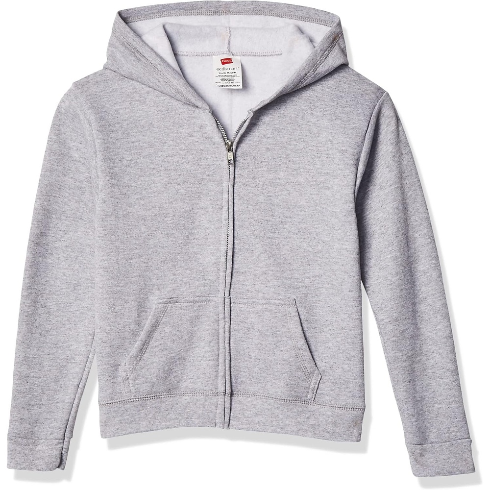 image:imageHanes Girls Comfortsoft Ecosmart FullZip HoodieLight Steel