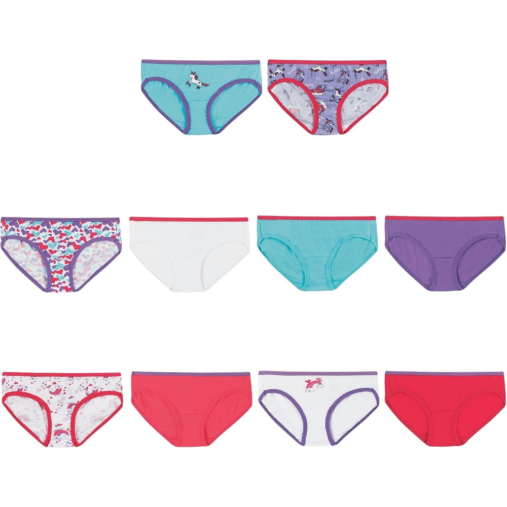 image:imageHanes Girls Hanes Girls 20pack Tagless Cotton Brief PantiesHipster Assorted 10 Pack