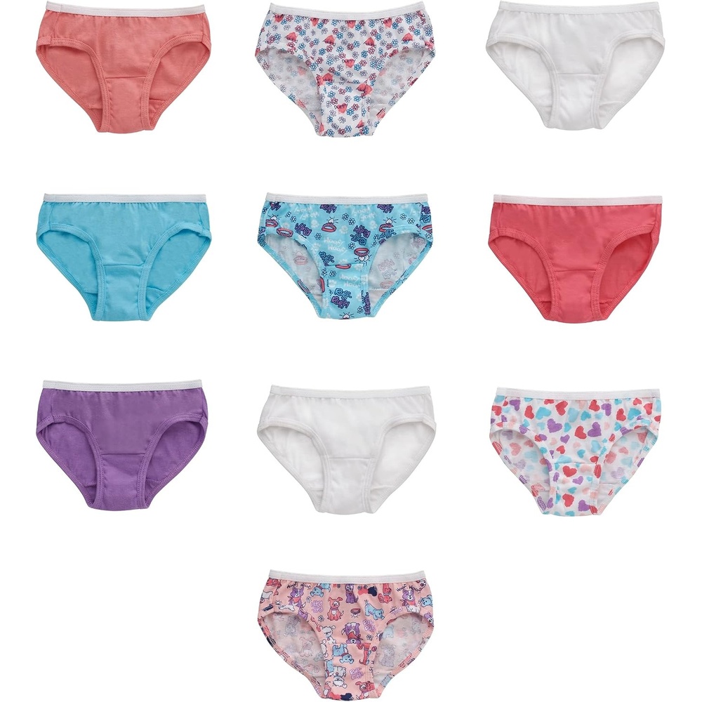 image:imageHanes Girls Hanes Girls 20pack Tagless Cotton Brief PantiesHipster Assorted 3 10 Pack