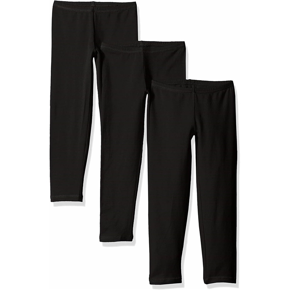 image:imageHanes Girls Stretch Leggings Value Pack 3PackBlack