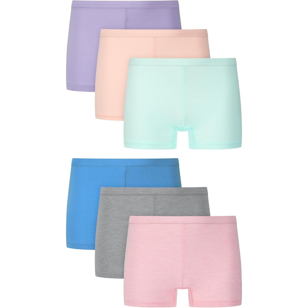 image:imageHanes Girls and Toddlers Cartwheel Play Shorts 4 or 6 Pack Cotton StretchBlueGrayPurplePinkTurquoisePeach 6 Pack