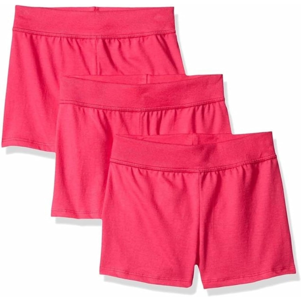 image:imageHanes Little Girls Jersey Short Pack of 3Amaranth
