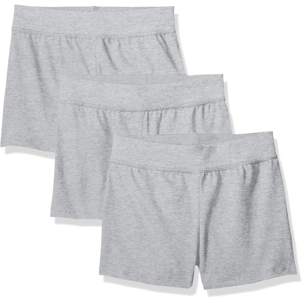 image:imageHanes Little Girls Jersey Short Pack of 3Light Steel