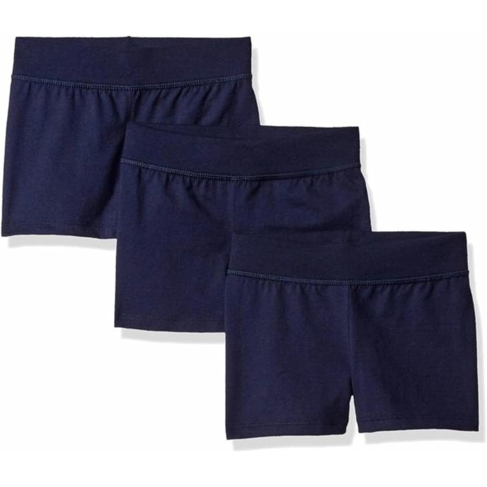 image:imageHanes Little Girls Jersey Short Pack of 3Navy