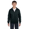 Hanes Big Boys’ Eco Smart Fleece Zip Hood, Black, Large(Black)