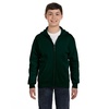 Hanes Big Boys’ Eco Smart Fleece Zip Hood, Black, Large(Deep Forest)
