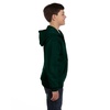 Hanes Big Boys’ Eco Smart Fleece Zip Hood, Black, Large(Deep Forest)