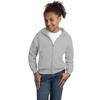 Hanes Big Boys’ Eco Smart Fleece Zip Hood, Black, Large(Light Steel)