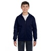 Hanes Big Boys’ Eco Smart Fleece Zip Hood, Black, Large(Navy)