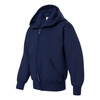 Hanes Big Boys’ Eco Smart Fleece Zip Hood, Black, Large(Navy)