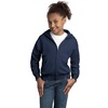 Hanes Big Boys’ Eco Smart Fleece Zip Hood, Black, Large(Navy)
