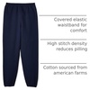 Hanes Boys’ Ecosmart Fleece Sweatpants, Midweight Cotton/Poly Fleece Pants for Boys(Navy)