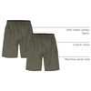 Hanes Boys Jersey Shorts Pack, 2-Pack, Cotton Shorts for Boys with Pockets, Pull-On Shorts(Camouflage Green Htr)