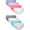 Hanes Girls’ And Toddler Organic Underwear, Brief & Hipster, 8-pack, Pure Comfort Organic 100% Cotton Panties(Blue  Flowers  Butterflies  Pink)