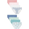 Hanes Girls’ And Toddler Organic Underwear, Brief & Hipster, 8-pack, Pure Comfort Organic 100% Cotton Panties(Blue/Stripes/Pink/White)