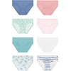 Hanes Girls’ And Toddler Organic Underwear, Brief & Hipster, 8-pack, Pure Comfort Organic 100% Cotton Panties(Blue/Stripes/Pink/White)