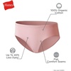 Hanes Girls’ And Toddler Organic Underwear, Brief & Hipster, 8-pack, Pure Comfort Organic 100% Cotton Panties(Brief – Pink Blue Solids & Patterns)