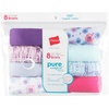 Hanes Girls’ And Toddler Organic Underwear, Brief & Hipster, 8-pack, Pure Comfort Organic 100% Cotton Panties(Brief – Pink Blue Solids & Patterns)