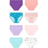 Hanes Girls’ And Toddler Organic Underwear, Brief & Hipster, 8-pack, Pure Comfort Organic 100% Cotton Panties(Peach/Blue/Purple/White)