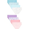 Hanes Girls’ And Toddler Organic Underwear, Brief & Hipster, 8-pack, Pure Comfort Organic 100% Cotton Panties(Purple/Blue/Pink)