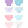 Hanes Girls’ And Toddler Organic Underwear, Brief & Hipster, 8-pack, Pure Comfort Organic 100% Cotton Panties(Purple/Blue/Pink)