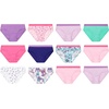 Hanes Girls’ And Toddlers Underwear, Stretch Cotton Panties, 12-pack, Briefs, Bikini and Hipsters for Girls(Pink  Blue  Lilac  Flowers)