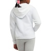Hanes Girls’ Comfortsoft Ecosmart Full-Zip Hoodie(White)