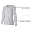 Hanes Girls’ Comfortsoft Long Sleeve Tee(Light Steel)