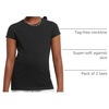 Hanes Girls’ Cotton T-Shirts, Essential Girls’ Tees, Cotton Shirts for Girls, 2-Pack(Ebony)