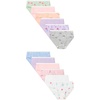 Hanes Girls’ Hanes Girls’ 20-pack Tagless Cotton Brief Panties(Purple  Pink  Flowers  Hearts  White  Stars  Green)