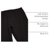 Hanes Girls’ Stretch Leggings Value Pack, 3-Pack(Black)