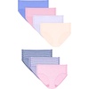 Hanes Girls’ Underwear Hipsters, 7-pack, Pure Comfort Microfiber Hipster Panties for Girls, Assorted(Blush/Blue/Purple)