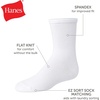 Hanes Girls’ Uniform Crew Socks, Plain Crew Socks, Knit Crew Socks for School Or Play, 10-pairs(Navy)